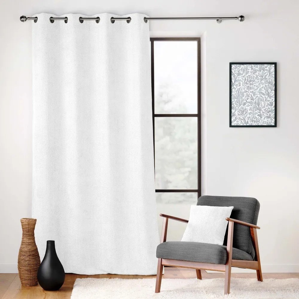 Draperie albă din janilie 140x260 cm Leo – douceur d'intérieur