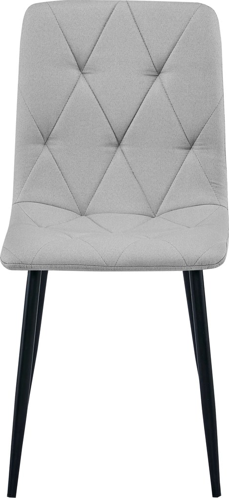 Gri deschis scaun bucatarie LIBRA cu picioare negre