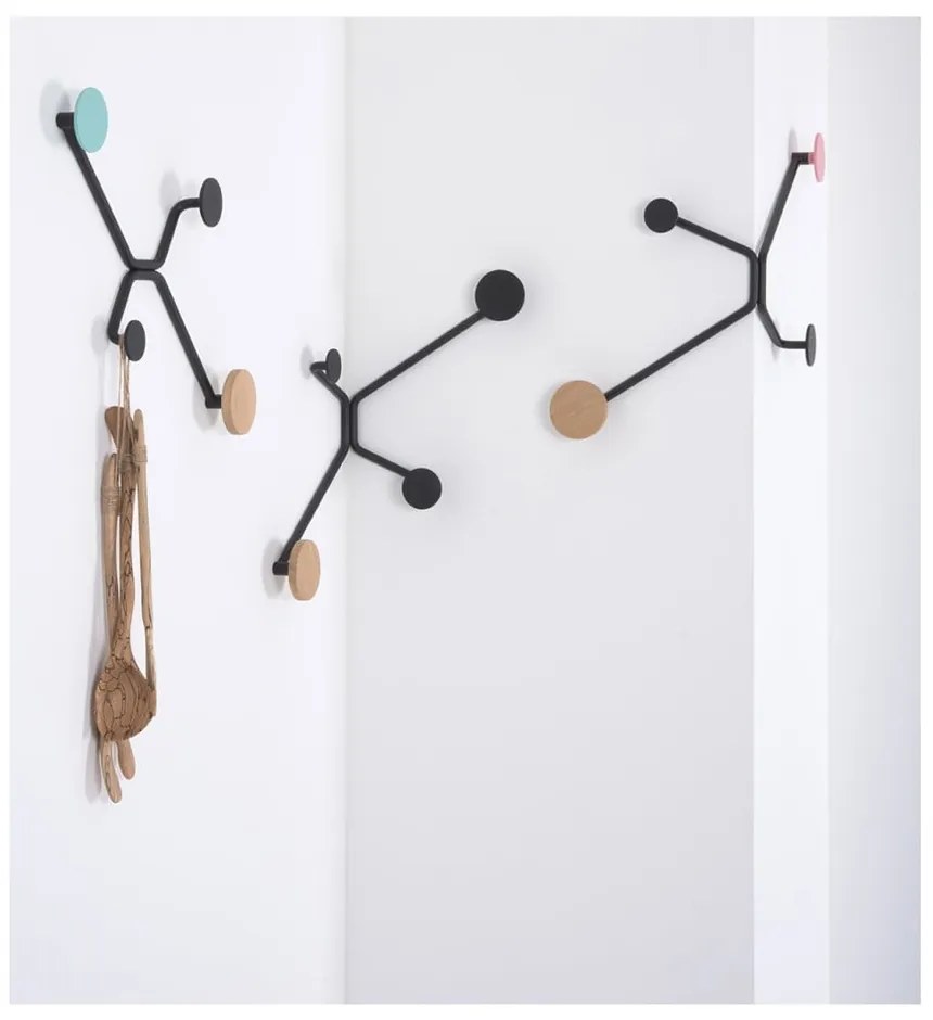 Cuier de perete pe colț Gazzda Hook, negru