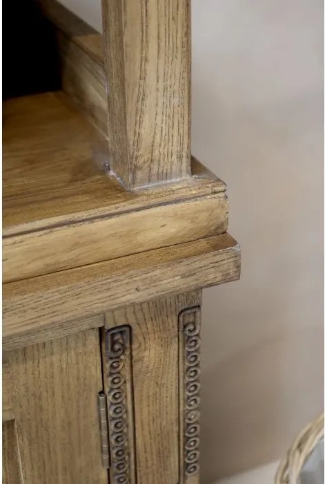Bibliotecă cu 4 rafturi și 2 uși, finisaj natur, 135×45×196, " Marseille"