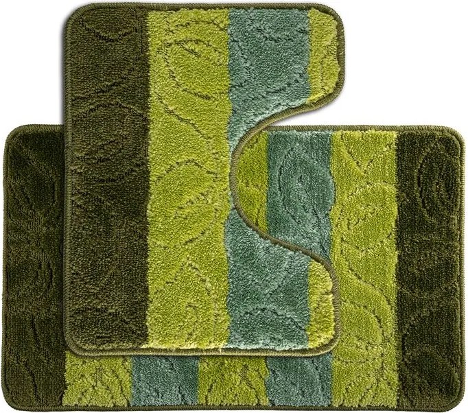 decoDoma Covoraș de baie, verde, set 2 buc