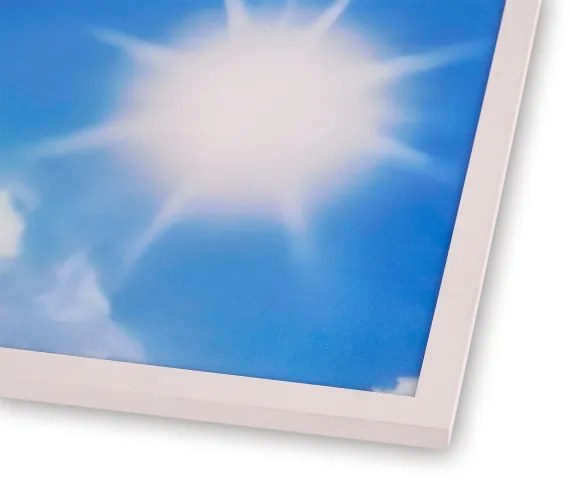 Brilagi-LED SLIMFRAME SKY – corp de iluminat LED dimabil, 58W, 230V, 60x60 cm, argintiu/albastru + telecomandă