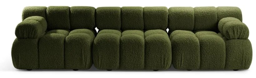 Canapea modulară verde cu tapițerie din țesătură bouclé 282 cm Bellis – Micadoni Home