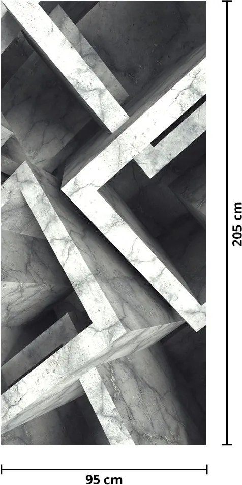 Fototapet pentru ușă - Abstract cuburi (95x205cm)