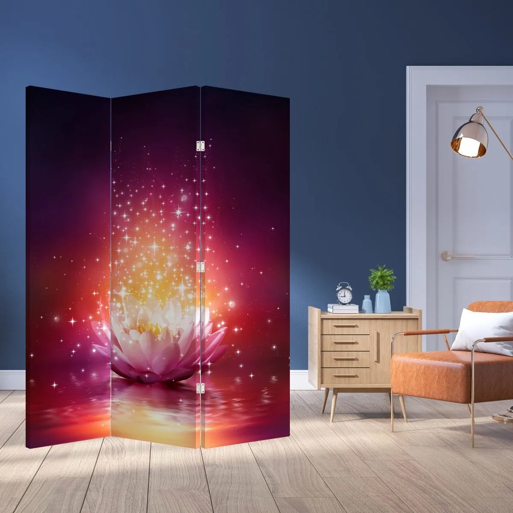 Paravan - Floare de lotus (126x170 cm)