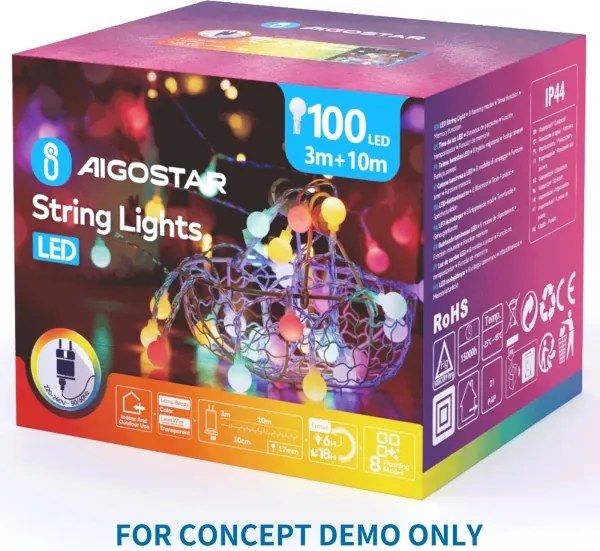 Aigostar - Decorațiune LED pentru exterior 468xLED 75 cm IP44 fluture/albastru