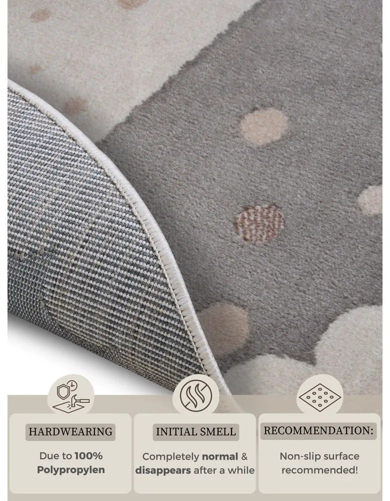 Covor pentru copii gri ø 100 cm Crown – Hanse Home