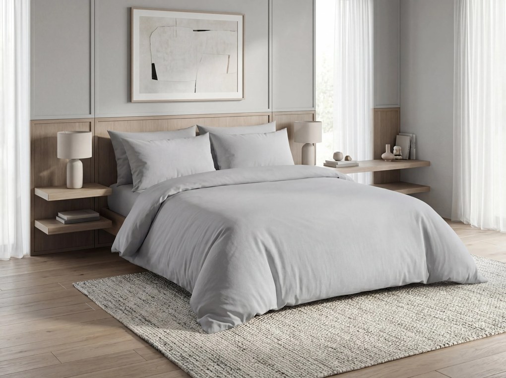 Lenjerie de pat din bumbac CALMORA svetle seste Dimensiune lenjerie de pat: 2 buc 70 x 90 cm | 200 x 220 cm