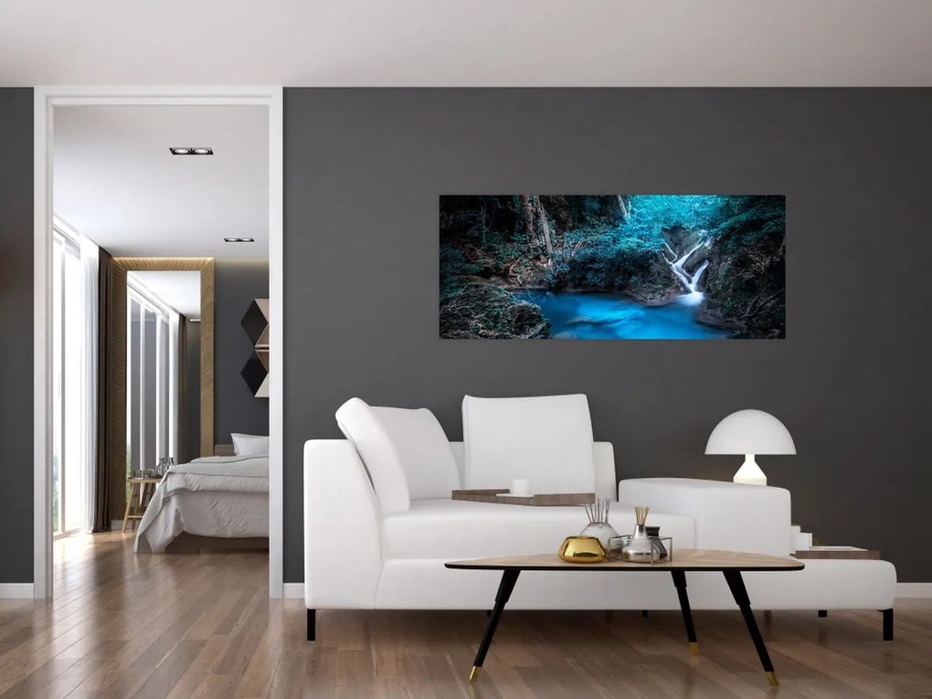 Tablou - Noaptea magică în pădurea tropicală (120x50 cm)