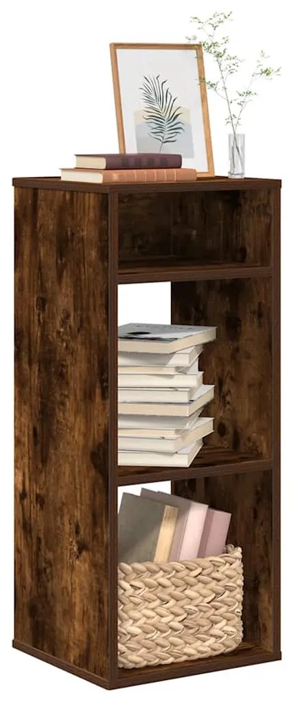 vidaXL Bibliotecă, stejar fumuriu, 34x31x80 cm, lemn prelucrat
