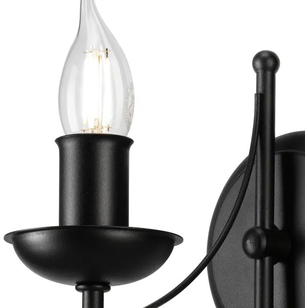 Lampă de perete DONATO 1xE14/40W/230V negru