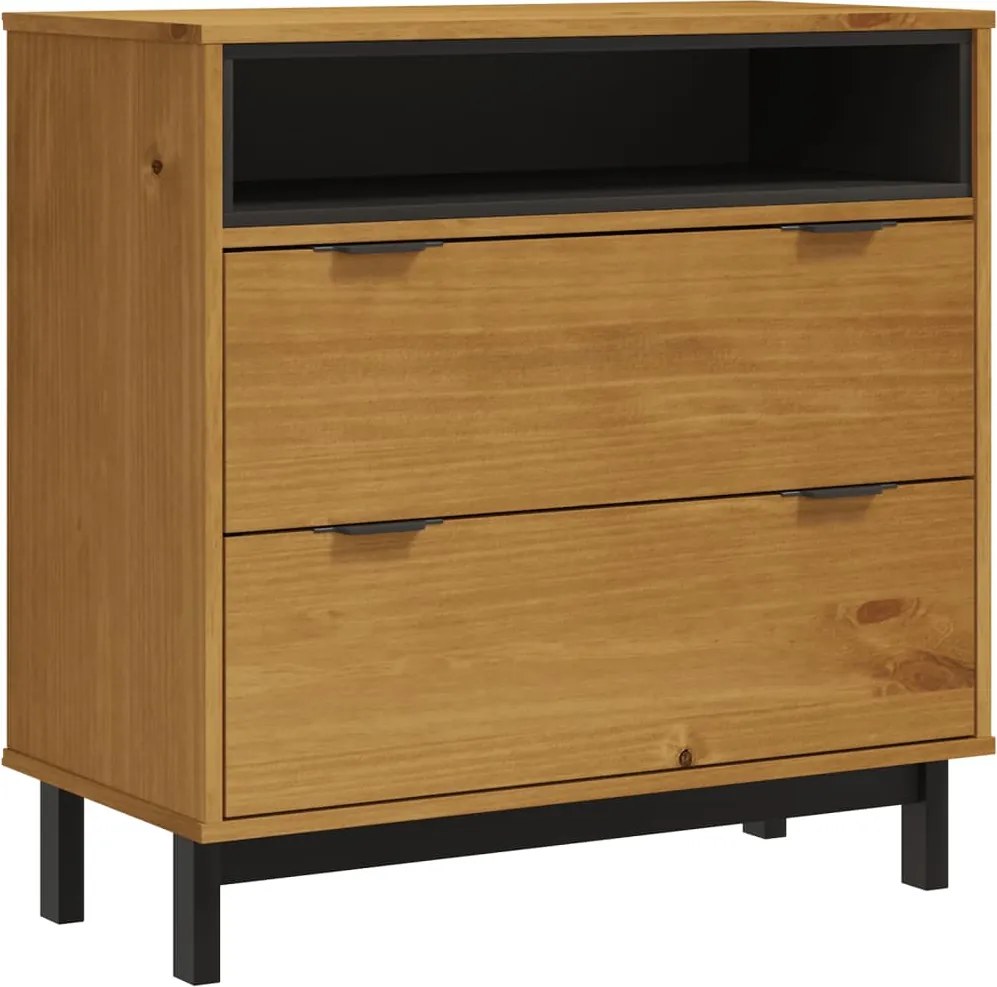 vidaXL Dulap cu sertar „FLAM”, 80x40x80 cm, lemn masiv de pin