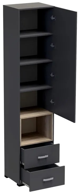 Dulap soldat Toscana Pako World Antracit 50x42x222.5 cm