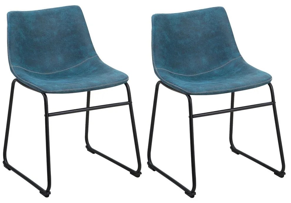 Set 2 buc. scaune pentru sufragerie Basta (albastru). 1009968
