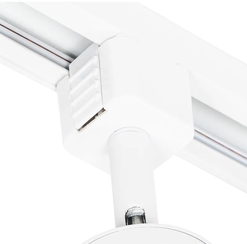 Sistem modern de iluminat pe șine cu 6 spoturi albe monofazate oval 100cm - Iconic Jeana
