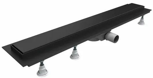 Set rigola pentru dus plus capac Omnires Lowfix 70 cm negru