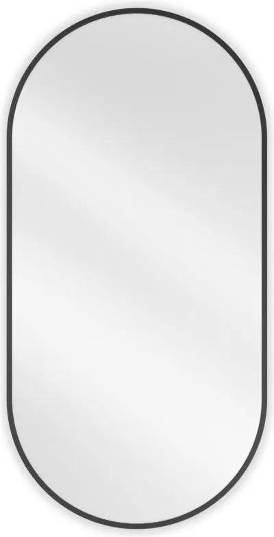 Mexen Loft oglindă de baie ovală 100 x 50 cm, ramă neagră - 9851-100-050-000-70