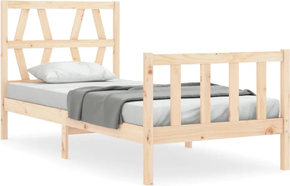 vidaXL Cadru pat fără saltea, 100x200 cm, lemn masiv pin