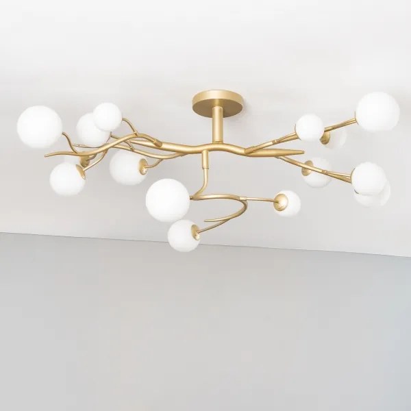 Lustră LED aplicată Brilagi MISTEL 15xG9/3W/230V auriu/alb