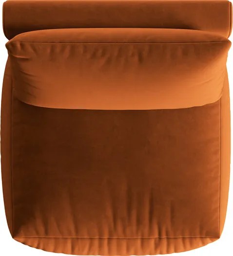 Modul pentru canapea, 1 loc, Chris-184, Micadoni Home, 100x85x80 cm, catifea, teracota