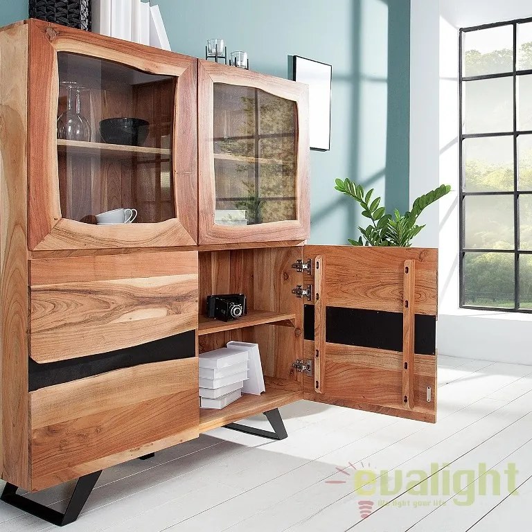 Vitrina design industrial Amazonas 140cm, salcam A-38330 VC