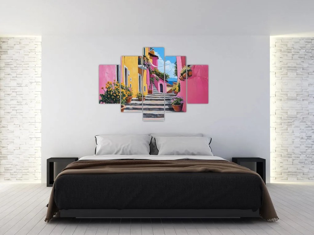 Tablou - Alee roz (150x105 cm)