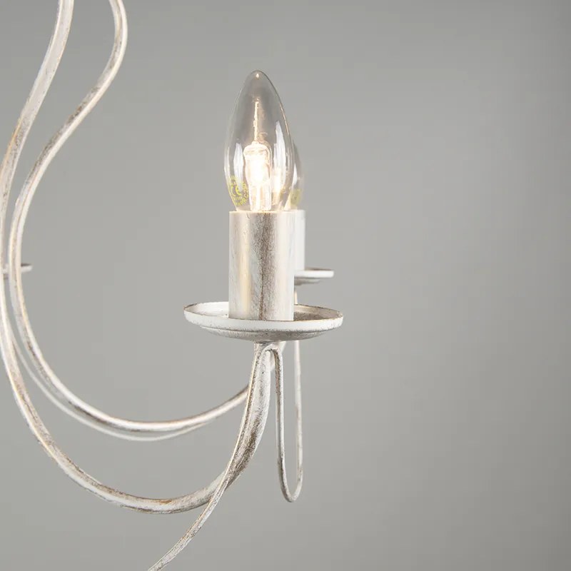 Candelabru antic crem cu auriu cu 5 lumini - Como 5