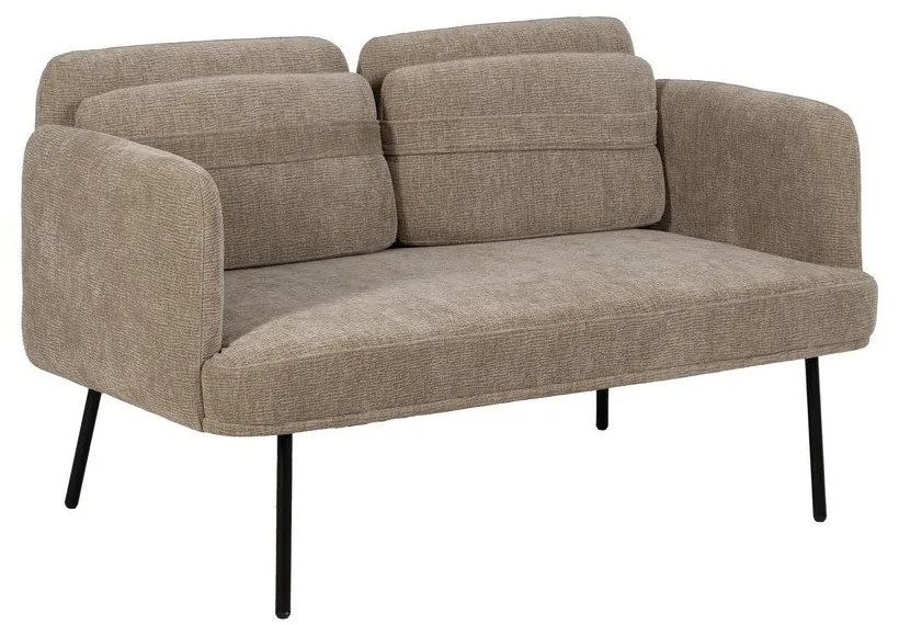 Canapea bej cu tapițerie din chenille 127 cm Bind – Ixia