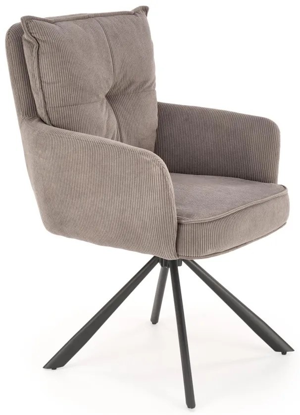 Scaun rotativ K528 velvet gri
