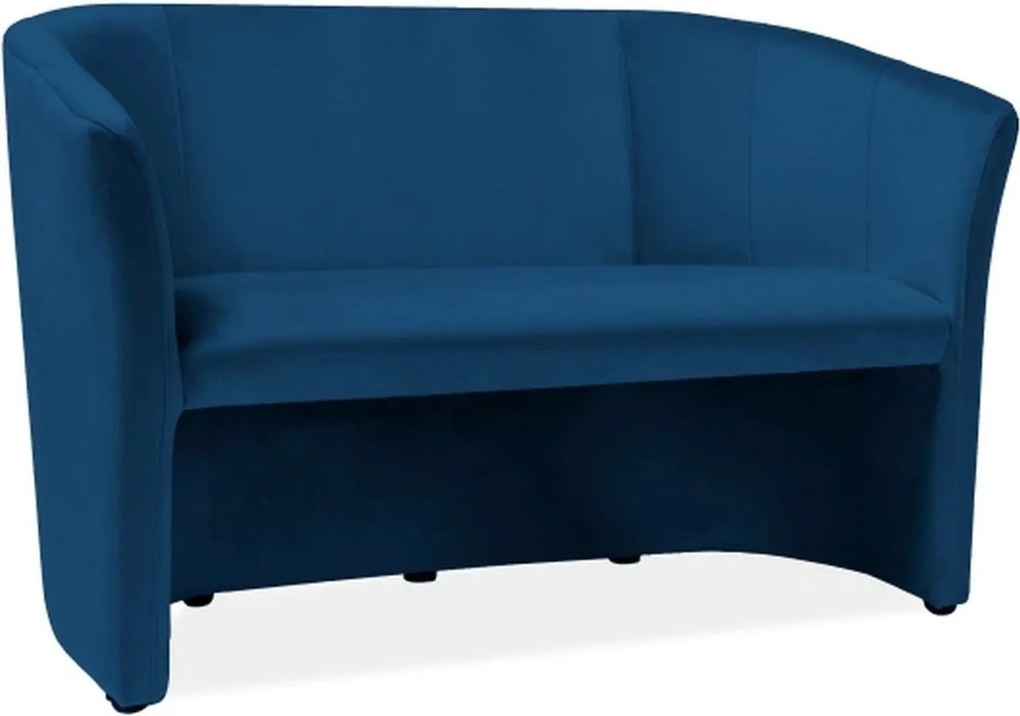 Canapea TM-2, stofa catifelata albastru inchis - Bluvel 86, 126x60x76