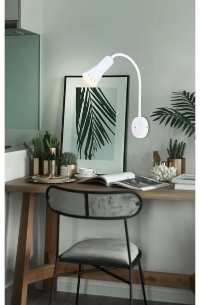 Veioză flexibilă ARENA 1xE14/40W/230V alb