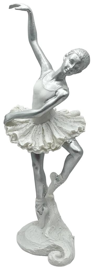 Statueta balerina GISELLE, Alb, 25cm