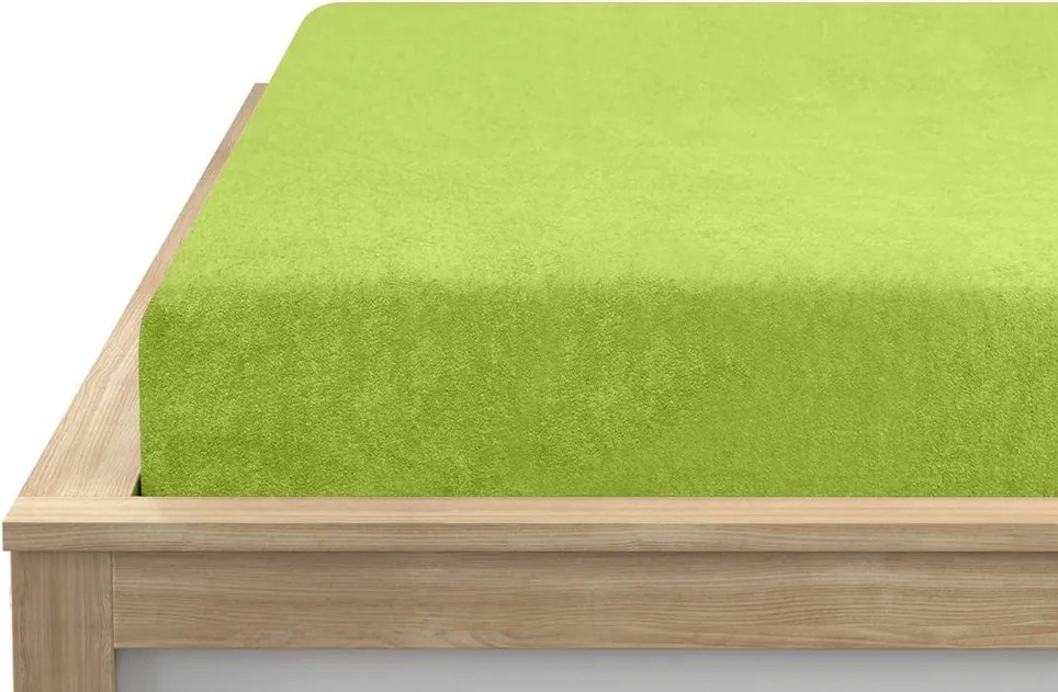 Cearsaf frote EXCLUSIVE verde deschis 90 x 200 cm