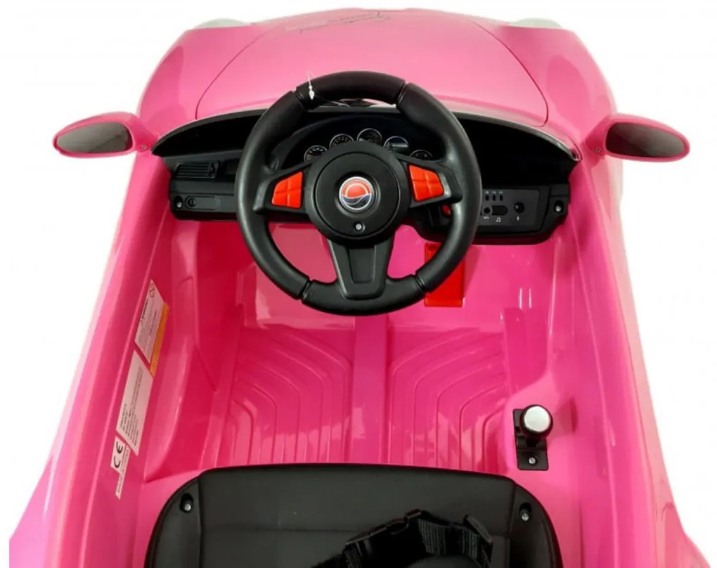 Masinuta Electrica cu acumulator pentru copii NOVOKIDS™ Beetle Mini Car, Cu telecomanda, Melodii si lumini, Max 30 kg, Usi cu deschidere, 2 Viteze,