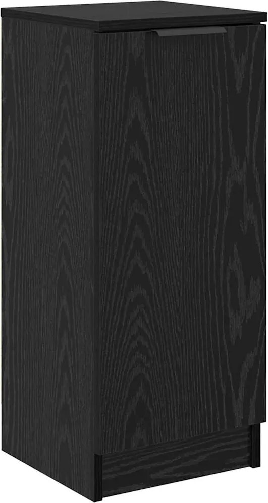 vidaXL Bufet Stejar Negru 30 x 30 x 70 cm Lemn compozit