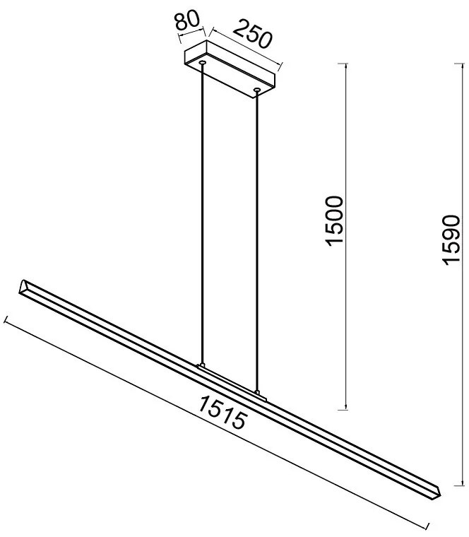 Lustra LED suspendata design modern liniar LINEAL negru MA-8960