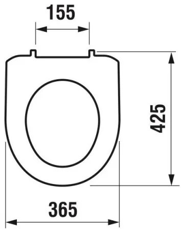 Colac de toaletă JIKA H8933870000001 LYRA termoplastic/alb