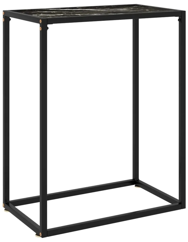 vidaXL Masă consolă, negru, 60x35x75 cm, sticlă securizată