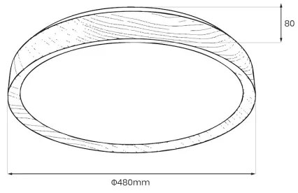 Plafonieră LED ORINOKO, 36W, 230V, Ø 48 cm, bej
