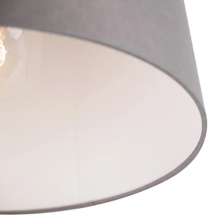 Plafonieră modernă cu abajur gri închis 35 cm - Combi