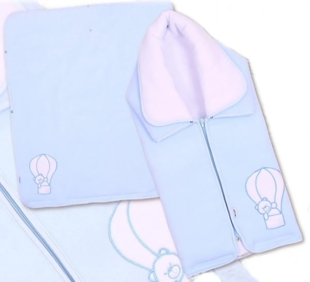 Pătură multifuncțională 3în1 TERJAN Teddy bear - albastru