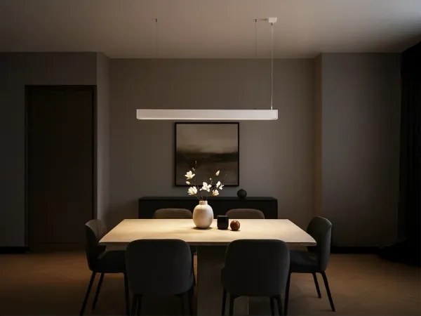 Lustră LED suspendată pe cablu LED/55W/230V 3000/4000/6500K 120 cm albă