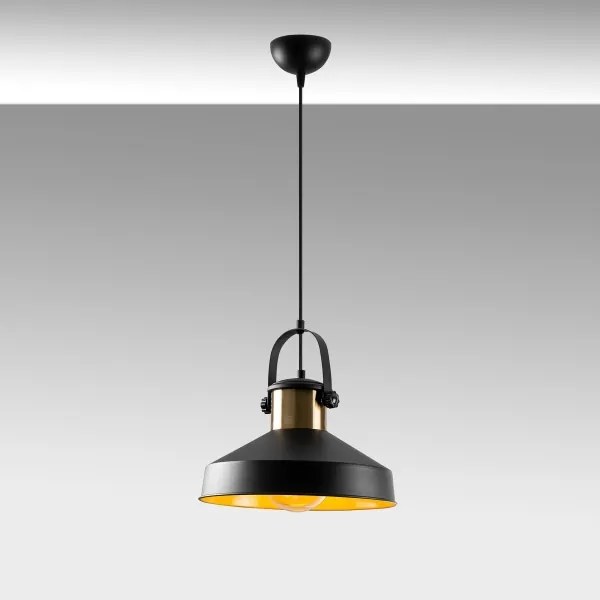 Pendul pe cablu DODO 1xE27/40W/230V negru/bronz