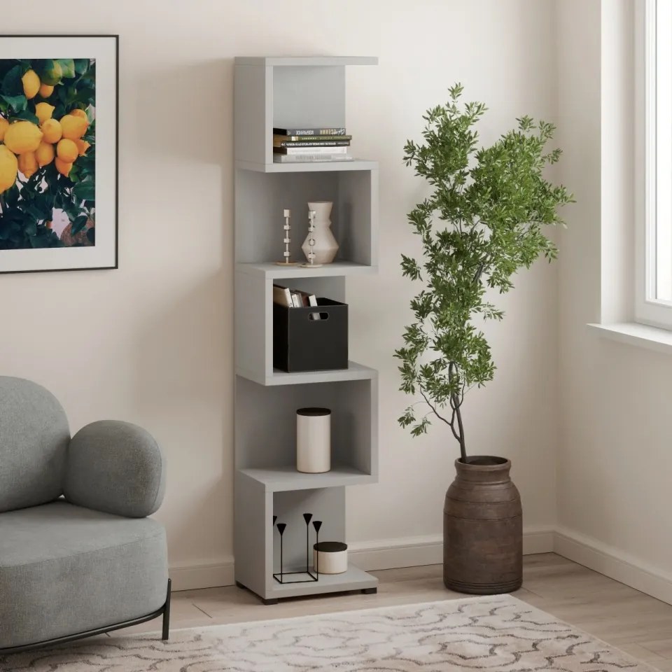 Biblioteca 41.6x184x29.7 cm, Morten, ADRK Furniture (Culoare: Natural / Natural)