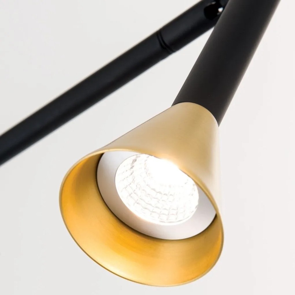 Lampadar LED stil scandinav minimalist ODEON negru/alama