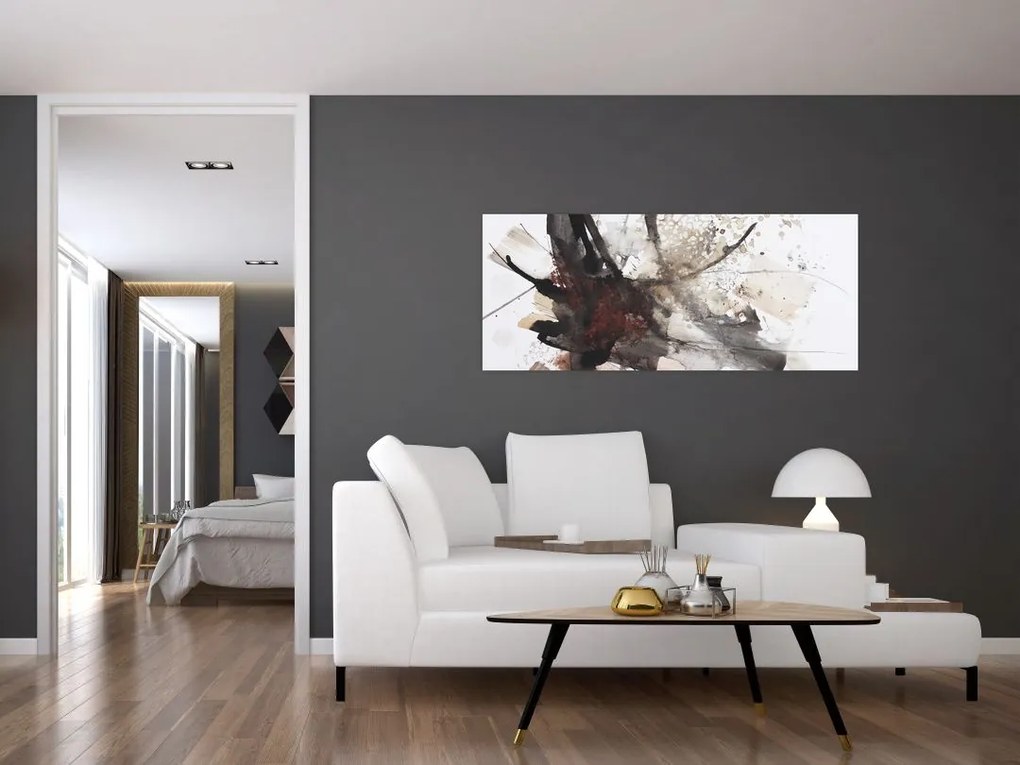 Tablou cu pictură abstactă (120x50 cm)
