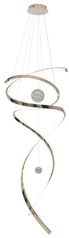 Lustră LED dimabilă pe cablu MAXLIGHT P0483D RITZ LED/100W/230V d. 60 cm CRI 90 alamă