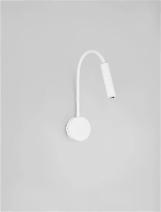 Aplica cu reader LED cu brat flexibil IP44 SONICA alba
