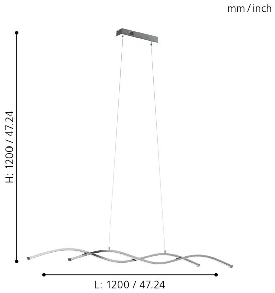 Eglo 96104 - LED Lustra LASANA 2 2xLED/14W/230V