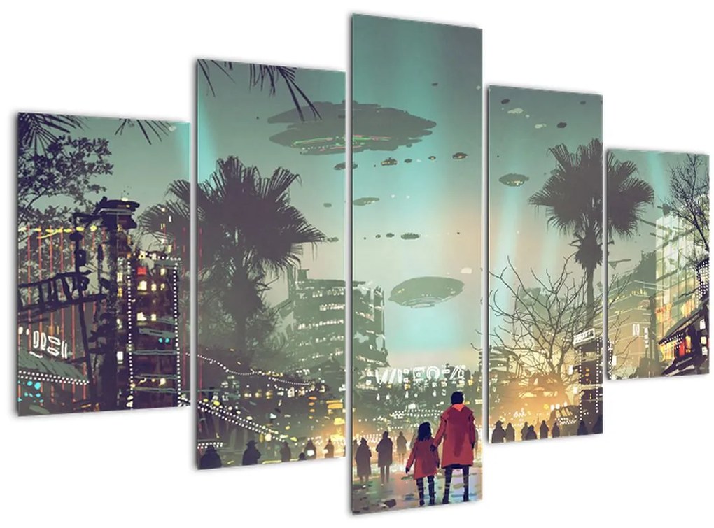 Tablou - Oraș în viitor (150x105 cm)